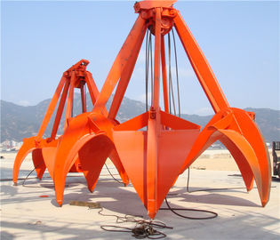 الصين 16T الحبال الميكانيكية قشر البرتقال الاستيلاء 5m³ لLoadiing الحجر الرملي قصاصات / الصلب وخام المزود